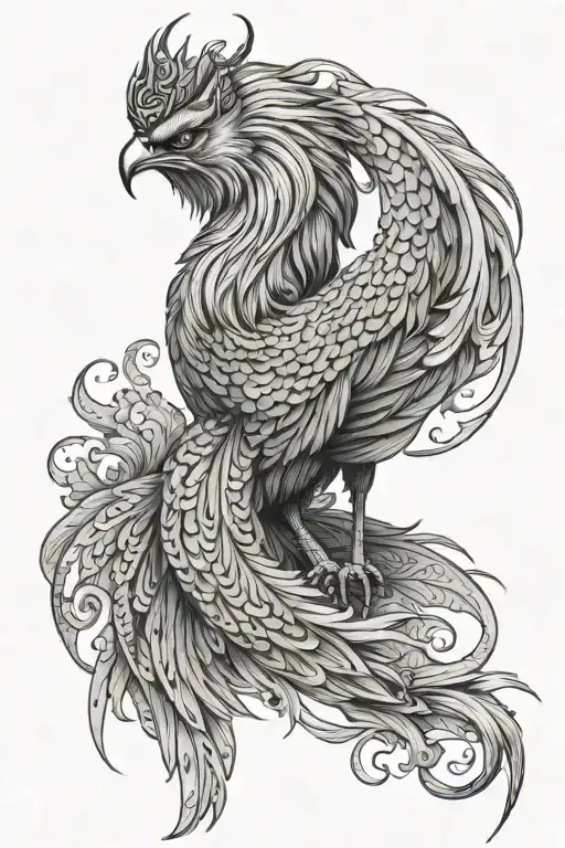 Persian Simurgh Dog Full Figure