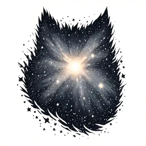 Galaxy Filled With Stars Forming The Shape