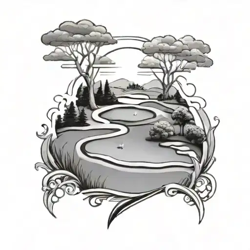 The Outline Of A Golf Course