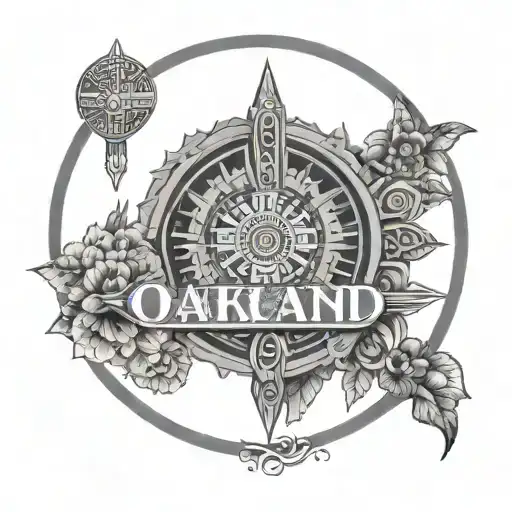 Oakland California With Aztec Circle