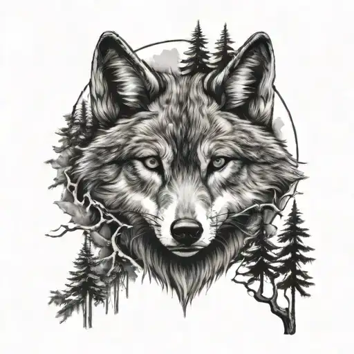 Wolf And Fox Woods Surrounded