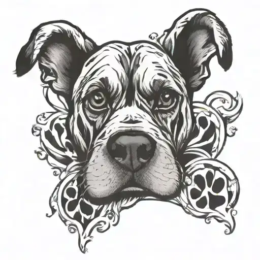 Loving Dog Paw Print