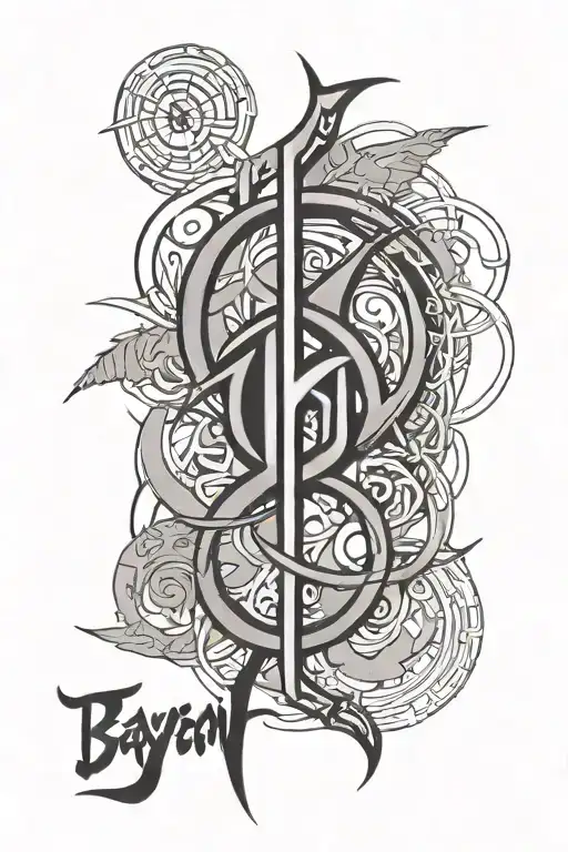 Freedom In Baybayin Half Sleeve Tattoo Design