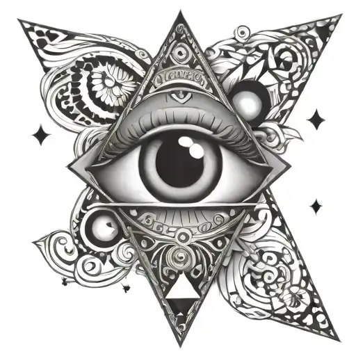 Evil Eye With Triangle Shape