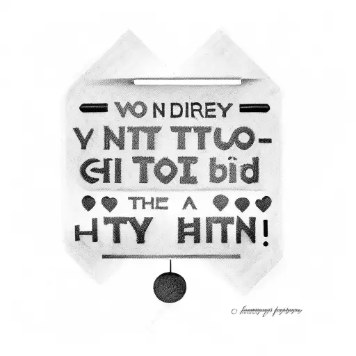 Design A Black-grey Tattoo Featuring A Business-related Quote In A Unique Font