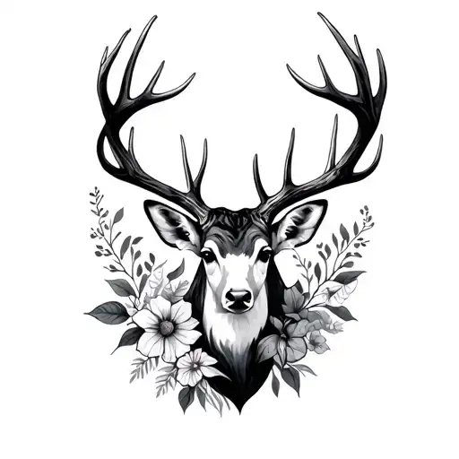 Deer Antlers Floral Design