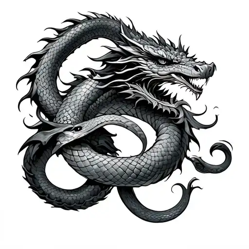 Snake And Dragon Armband