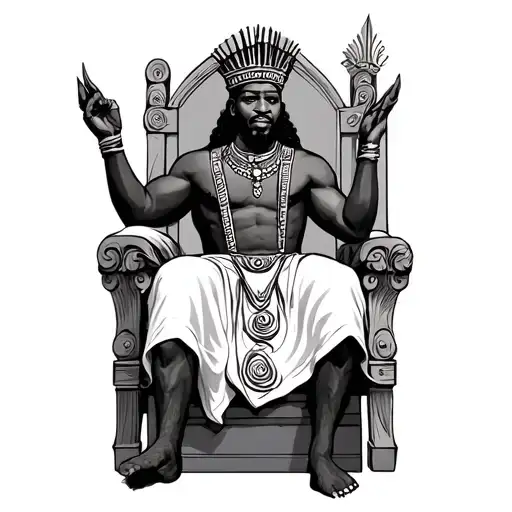 African King On Throne