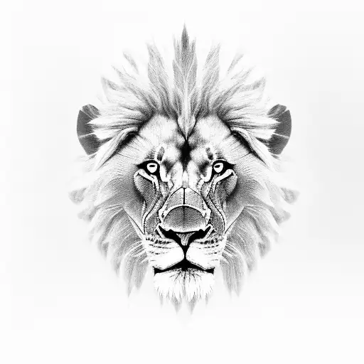 Lion Siting In The Kings Chair And Everything Is Burning Around