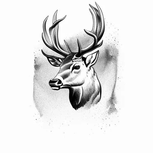 A Majestic Stag Surrounded By A Dense Forest