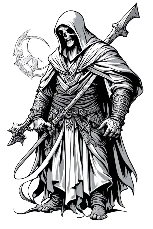 Military Grim Reaper Style Of Norse Mythology