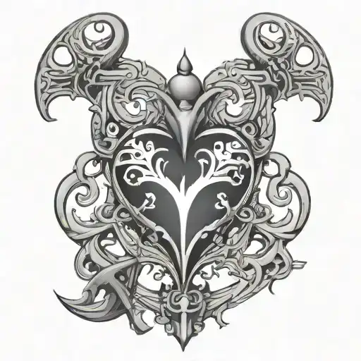 Black Heart With A Keyblade