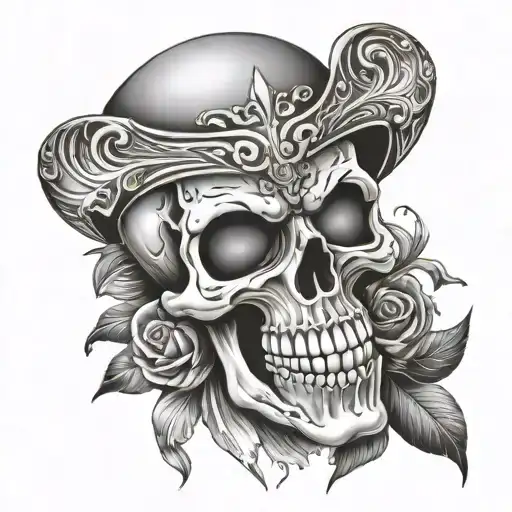 Skull And Theatrical Mask