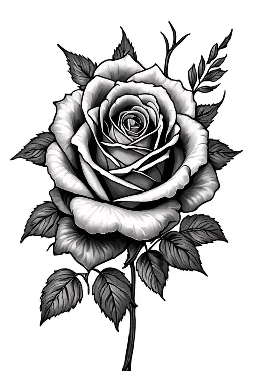 Bible Verse Incorporated With Rose Intertwined