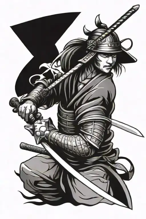 Anime Samurai Warrior Sward