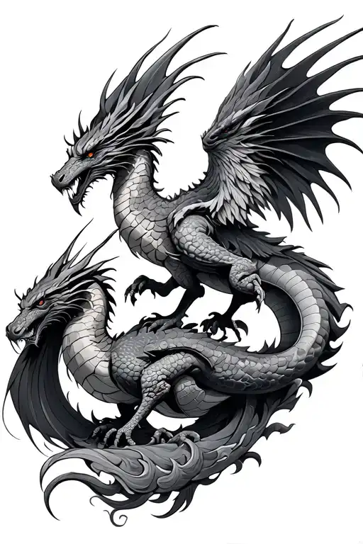 Two Dragons And A Phoenix