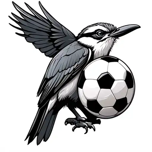 Kookaburra And Soccer Ball