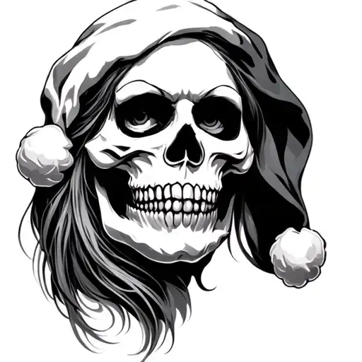 Santa Death Female Face Made