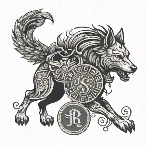 The Rome Wolf With Spqr Roman Symbol