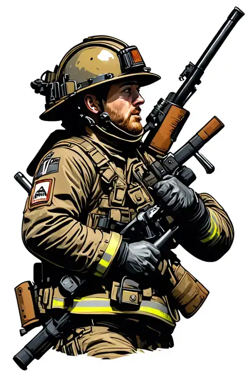 Firefighter And Infantryman