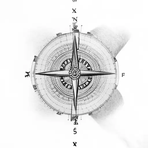 Belgium Outline With Compass