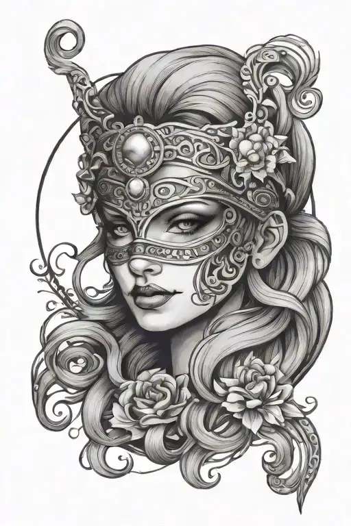 Blind Folded Women Leo Zodiac Sign