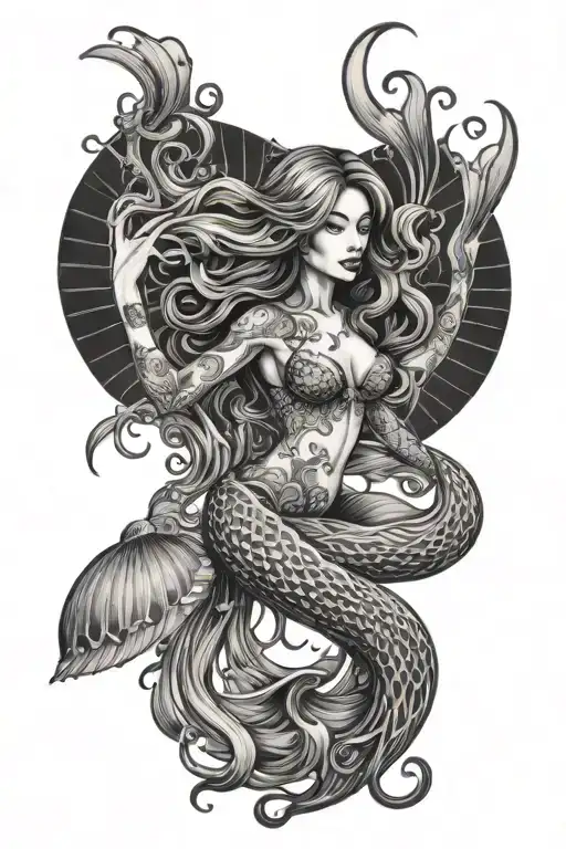 Jellyfish Mermaid Swimming