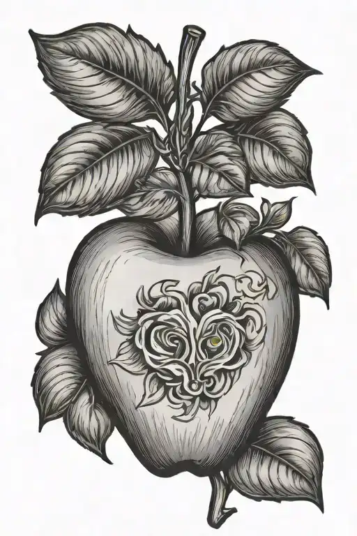 A Teacher's Apple With A Heart Symbolizing Love For Teaching And Family