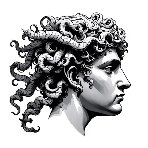 Sicilian Medusa Head Carved