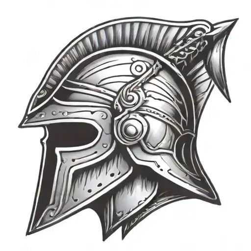 Sword Stabbing Through Gladiator Helmet