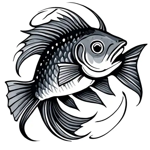 Tribal Fish Tattoo Design