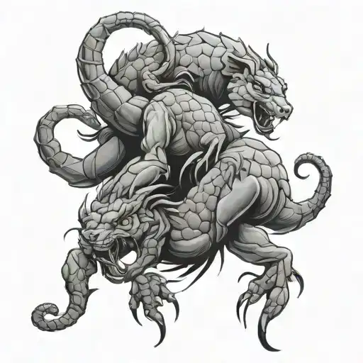 Scorpion And Lioness Surrounded