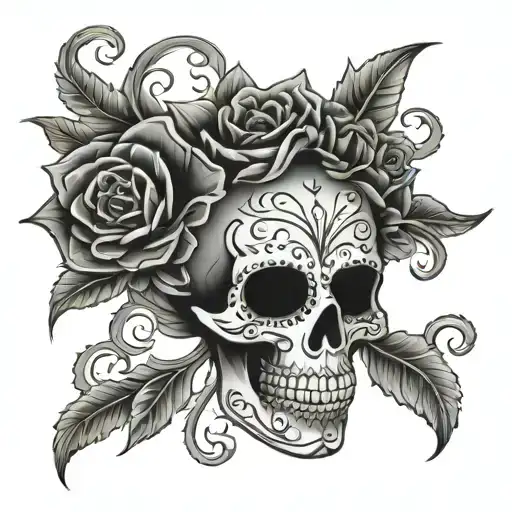 Sugar Skull Leg Sleeve