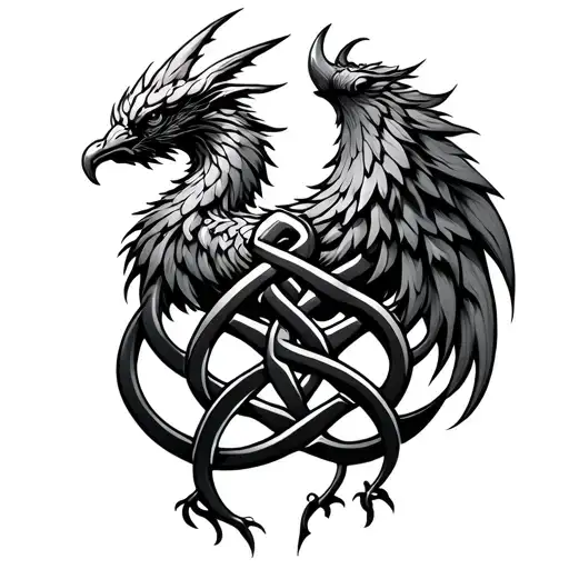 Phoenix Celtic Knot Intertwined