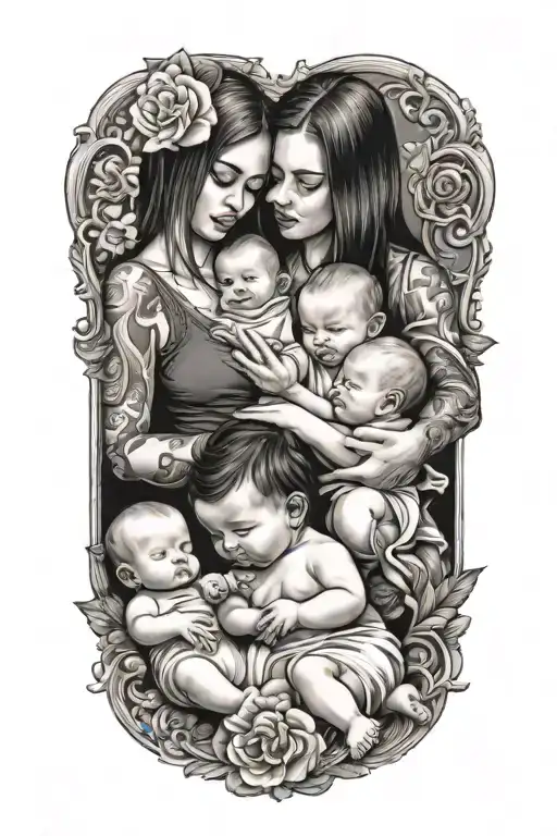 7 Baby Girls 3 Baby Boys Sitting