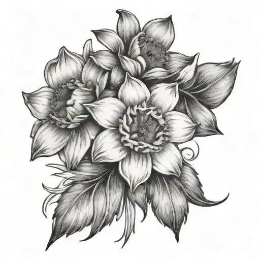 Daffodil Daisy Rose Bouquet