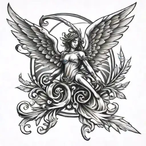 Sagittarius Angel Wings