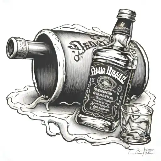 Broken Jack Daniel's Bottle