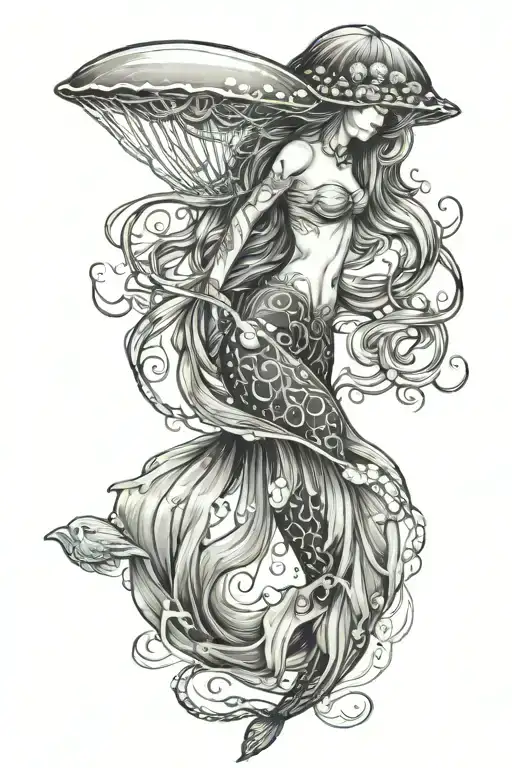 Jellyfish Mermaid Swimming