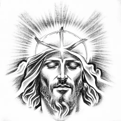 Jesus Head With Halo