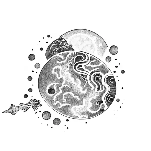 Ocean Lit Up By Moon And Stars