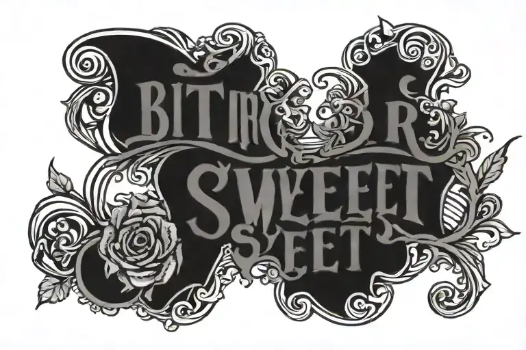Bitter Sweet Dark Lettering