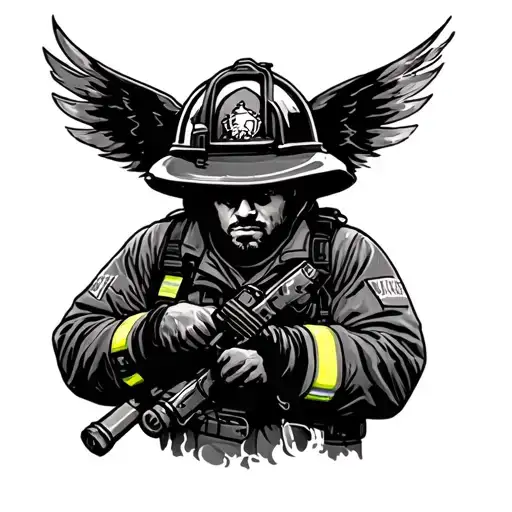 Firefighter Silouette