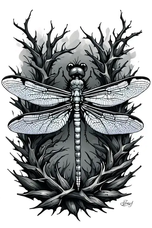 Dragonfly And Thorns