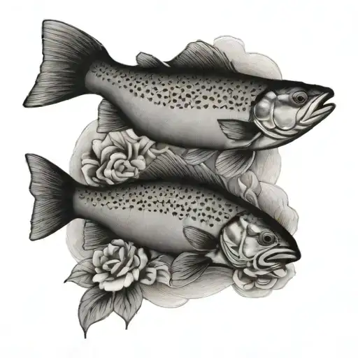 Trout And Rosella Bird