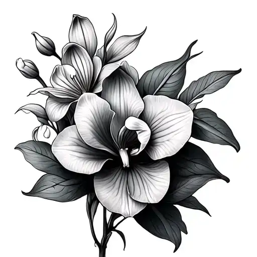 Lys Flower And Orchid