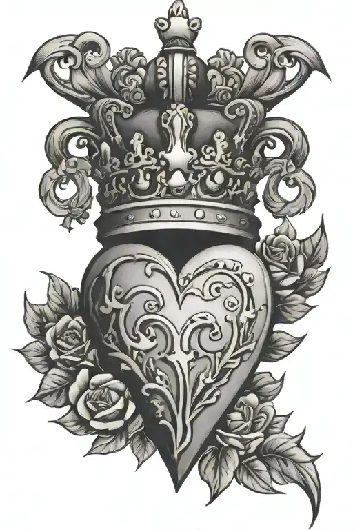 J S Heart Crown