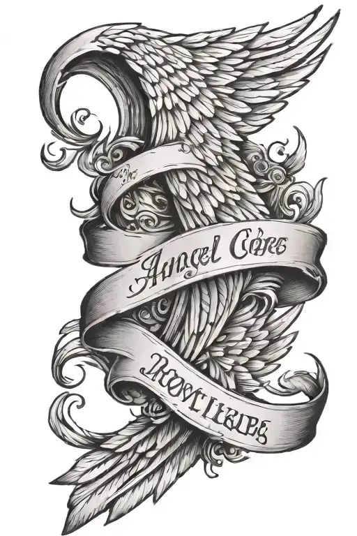Angel Wings With A Name Written