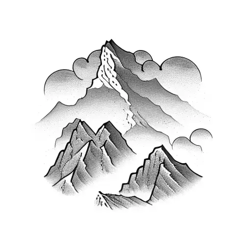 A Winding Mountain Trail Leading To A Spiritual Symbol In The Sky