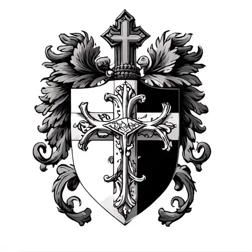 Rzeszow Poland Coat Of Arms And Catholic Cross